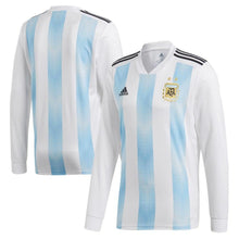 Load image into Gallery viewer, Argentina National Team White 2018 Home Replica Blank Long Sleeve Jersey