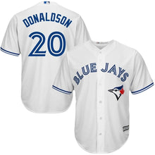 Load image into Gallery viewer, Josh Donaldson #20 Toronto Blue Jays Youth White Cool Base Player Jersey
