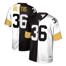 Load image into Gallery viewer, Jerome Bettis #36 Pittsburgh Steelers Black/White 1996 Retired Player Split Replica Jersey