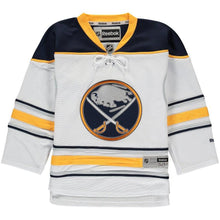 Load image into Gallery viewer, Buffalo Sabres Youth White/Navy Premier Blank Jersey