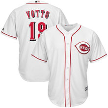 Load image into Gallery viewer, Joey Votto #19 Cincinnati Reds White Home Official Cool Base Player Jersey