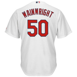 Adam Wainwright #50 St. Louis Cardinals White Cool Base Player Jersey