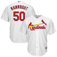 Load image into Gallery viewer, Adam Wainwright #50 St. Louis Cardinals White Cool Base Player Jersey