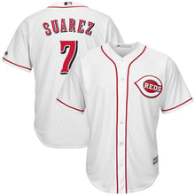 Load image into Gallery viewer, Eugenio Suarez #7 Cincinnati Reds White Home Official Cool Base Player Jersey