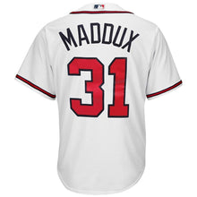 Load image into Gallery viewer, Greg Maddux #31 Atlanta Braves White Home Official Cool Base Player Jersey
