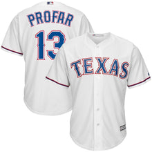 Load image into Gallery viewer, Jurickson Profar #13 Texas Rangers White Cool Base Player Jersey