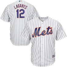 Load image into Gallery viewer, Juan Lagares #12 New York Mets Youth White Cool Base Player Jersey
