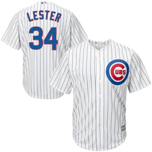 Load image into Gallery viewer, Jon Lester #34 Chicago Cubs White/Royal Cool Base Player Jersey