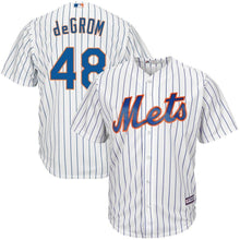 Load image into Gallery viewer, Jacob deGrom #48 New York Mets White/Royal Cool Base Player Jersey