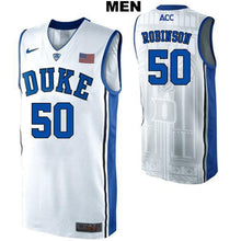 Load image into Gallery viewer, Justin Robinson #50 Duke Blue Devils Stitched Mens College Basketball Jersey