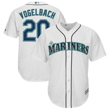 Load image into Gallery viewer, Dan Vogelbach #20 Seattle Mariners White Home Cool Base Player Jersey