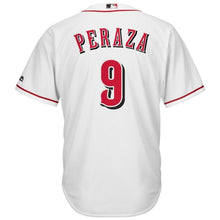 Load image into Gallery viewer, Jose Peraza #9 Cincinnati Reds White Home Official Cool Base Player Jersey