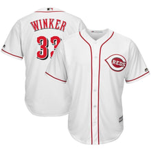 Load image into Gallery viewer, Jesse Winker #33 Cincinnati Reds White Home Official Cool Base Player Jersey