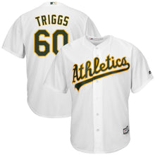 Load image into Gallery viewer, Andrew Triggs #60 Oakland Athletics White Home Cool Base Jersey