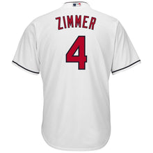 Load image into Gallery viewer, Bradley Zimmer #4 Cleveland Indians White Home Cool Base Jersey