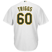 Load image into Gallery viewer, Andrew Triggs #60 Oakland Athletics White Home Cool Base Jersey