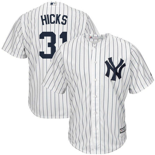 Aaron Hicks #31 New York Yankees White Home Cool Base Player Jersey