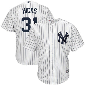 Aaron Hicks #31 New York Yankees White Home Cool Base Player Jersey