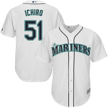 Load image into Gallery viewer, Ichiro Suzuki #51 Seattle Mariners White Home Official Cool Base Player Jerse
