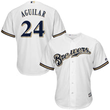 Load image into Gallery viewer, Jesus Aguilar #24 Milwaukee Brewers Home Official Cool Base Player Jersey