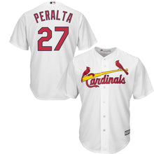 Load image into Gallery viewer, Jhonny Peralta #27 St. Louis Cardinals White Official Cool Base Player Jersey