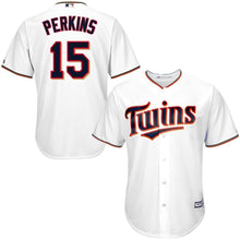 Load image into Gallery viewer, Glen Perkins #15 Minnesota Twins White Official Cool Base Player Jersey