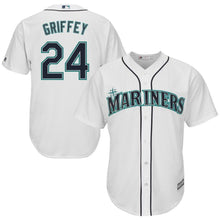 Load image into Gallery viewer, Ken Griffey Jr. #24 Seattle Mariners White Cool Base Player Jersey