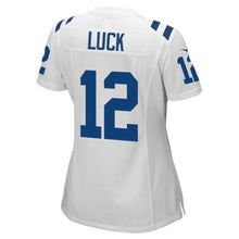 Load image into Gallery viewer, Andrew Luck #12 Indianapolis Colts Women&#39;s White Game Day Jersey