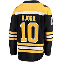Load image into Gallery viewer, Fanatics Branded Anders Bjork Boston Bruins Black Home Breakaway Player Jersey