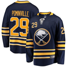 Load image into Gallery viewer, Fanatics Branded Jason Pominville Buffalo Sabres Navy Breakaway Player Jersey