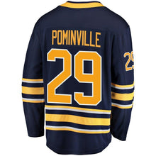 Load image into Gallery viewer, Fanatics Branded Jason Pominville Buffalo Sabres Navy Breakaway Player Jersey