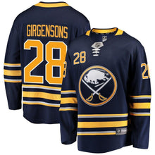 Load image into Gallery viewer, Fanatics Branded Zemgus Girgensons Buffalo Sabres Navy Breakaway Player Jersey