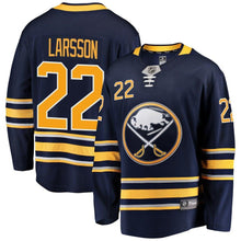 Load image into Gallery viewer, Fanatics Branded Johan Larsson Buffalo Sabres Navy Breakaway Player Jersey