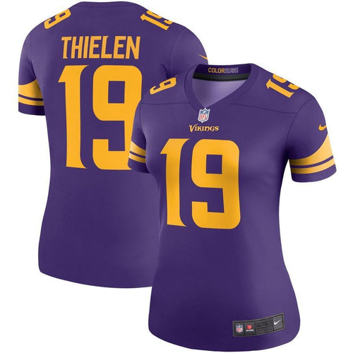 Adam Thielen #19 Minnesota Vikings Women's Purple Color Rush Legend Player Jersey