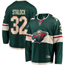 Load image into Gallery viewer, Fanatics Branded Alex Stalock Minnesota Wild Green Breakaway Jersey