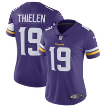 Load image into Gallery viewer, Adam Thielen #19 Minnesota Vikings Women&#39;s Purple Vapor Untouchable Limited Jersey