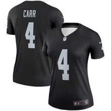 Load image into Gallery viewer, Derek Carr #4 Oakland Raiders Women's Black Legend Jersey
