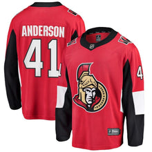 Load image into Gallery viewer, Fanatics Branded Craig Anderson Ottawa Senators Red Breakaway Player Jersey