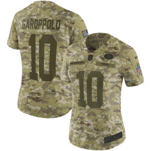 Load image into Gallery viewer, Jimmy Garoppolo #10 San Francisco 49ers Women's Camo Salute to Service Limited Jersey