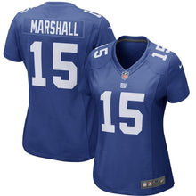 Load image into Gallery viewer, Brandon Marshall #15 New York Giants Women's Royal Game Jersey