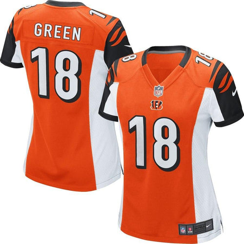 AJ Green #18 Cincinnati Bengals Orange Women's Game Jersey