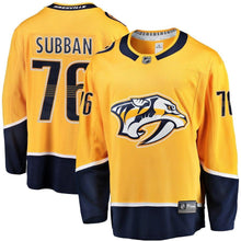 Load image into Gallery viewer, Fanatics Branded PK Subban Nashville Predators Gold Breakaway Player Jersey