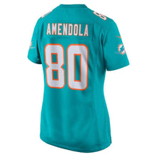 Load image into Gallery viewer, Danny Amendola #80 Miami Dolphins Women's Aqua New 2018 Game Jersey