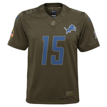 Load image into Gallery viewer, Golden Tate #15 Detroit Lions Youth Olive Salute to Service Game Jersey
