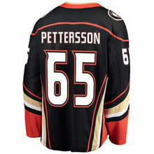 Load image into Gallery viewer, Fanatics Branded Marcus Pettersson Anaheim Ducks Black Breakaway Player Jersey