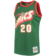 Load image into Gallery viewer, Gary Payton #20 Seattle SuperSonics Green 1995-96 Hardwood Classics Mens Swingman Jersey