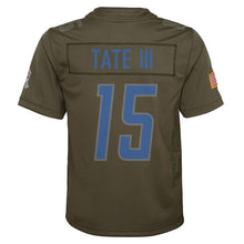 Load image into Gallery viewer, Golden Tate #15 Detroit Lions Youth Olive Salute to Service Game Jersey