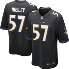 Load image into Gallery viewer, C.J. Mosley #57 Baltimore Ravens Youth White/Black/Purple Game Jersey