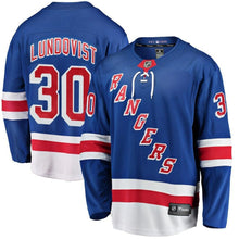 Load image into Gallery viewer, Fanatics Branded Henrik Lundqvist New York Rangers Royal Breakaway Player Jersey
