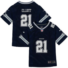 Load image into Gallery viewer, Ezekiel Elliott #21 Dallas Cowboys Girls Youth Navy Game Jersey